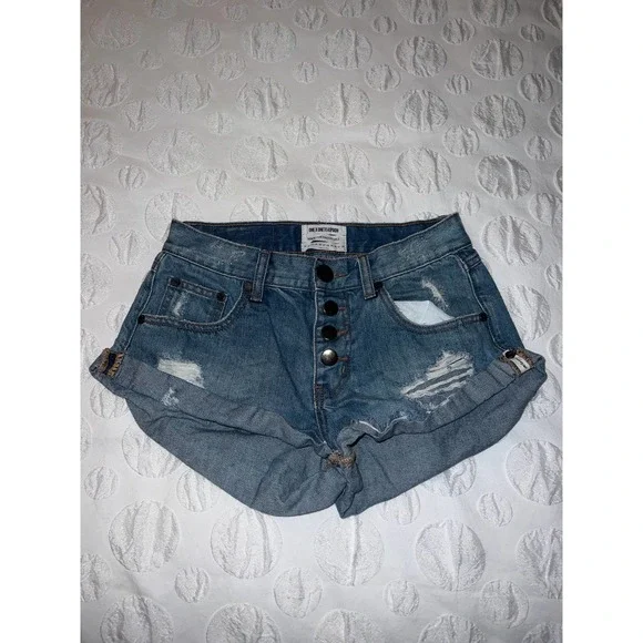 One X Teaspoon Jean Shorts Size 24 - Picture 1 of 3